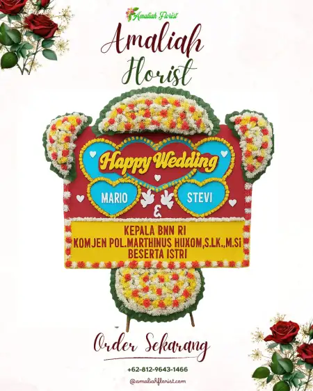 Papan Bunga Pernikahan Pasekaran